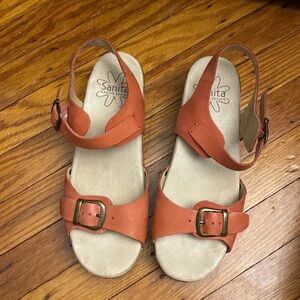 SANITA Davia Platform Leather Sandals <Like New> Size 37